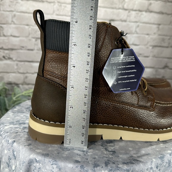 Sonoma Ethann Cognac Faux Leather Lace-Up Fashion Stitch Boots Men’s 8M🌟NWT🌟 - Picture 10 of 13